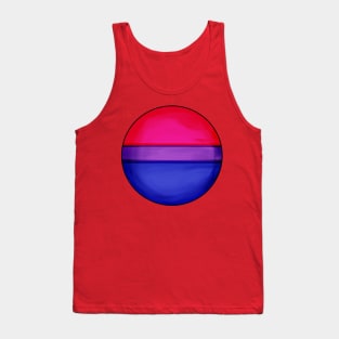 Bisexual pride flag colours circular sphere Tank Top